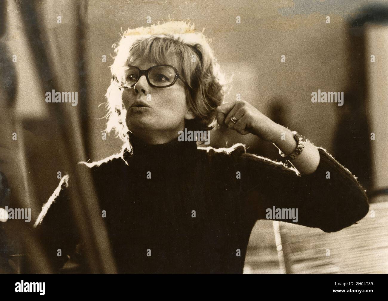 Italienische Schriftstellerin Dacia Maraini, 1970er Jahre Stockfoto