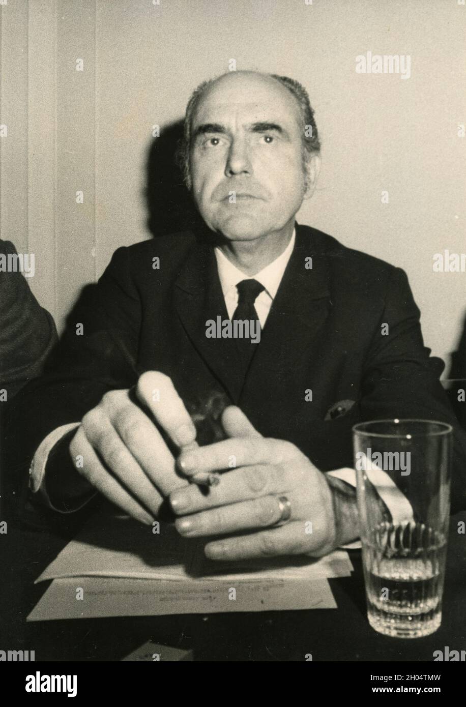 Der griechische Premierminister George Papandreu, 1970er Jahre Stockfoto