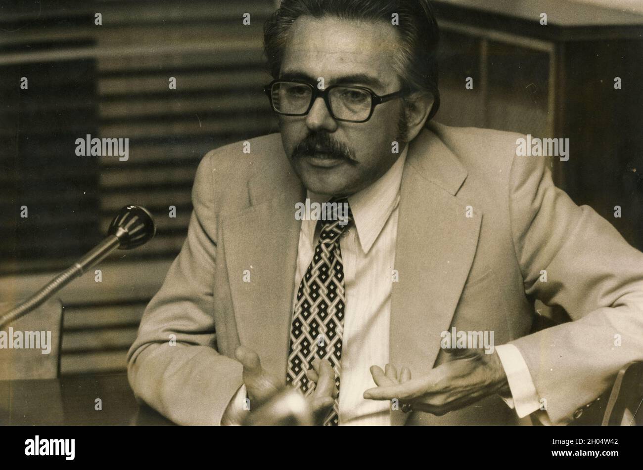 Der italienische Autor und Literaturkritiker Alberto Asor Rosa, 1970er Jahre Stockfoto