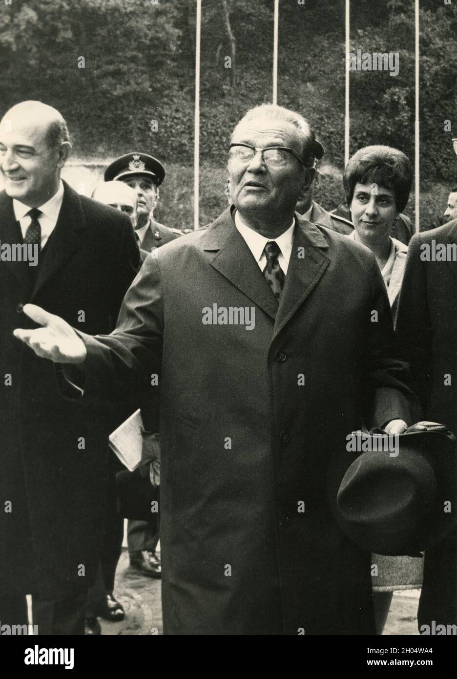 Jugoslawische Präsidentin Tito Broz in der Villa Madama, Rom, Italien der 1970er Jahre Stockfoto