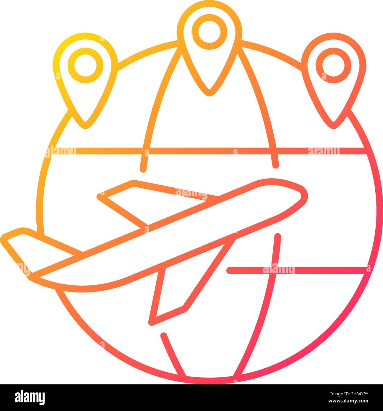 Symbol für den linearen Vektor mit hervorragendem Verbindungsgradienten Stock Vektor