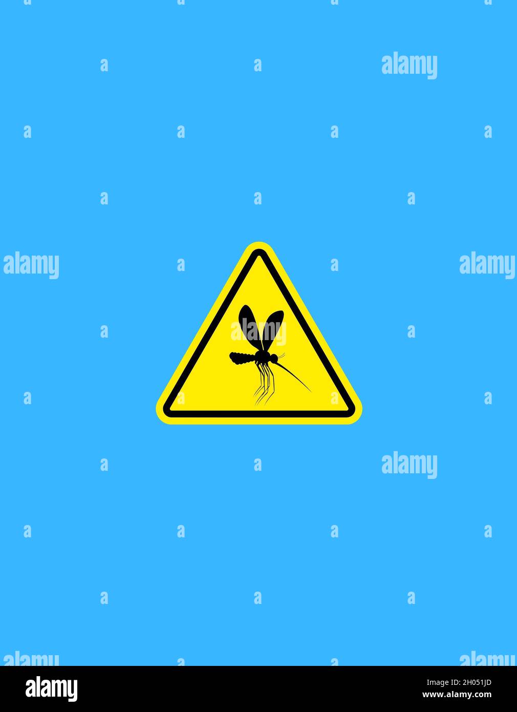 Mann, der an Chikunguniya, Fieber leidet, Hilfe Krankheiten auf blauem Hintergrund Stockfoto