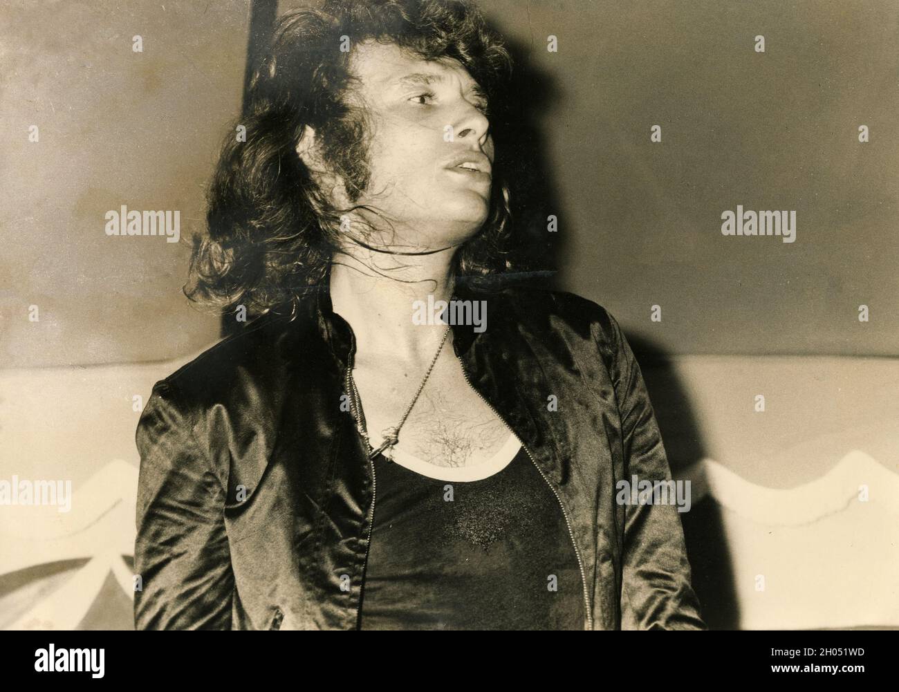 Der französische Sänger und Schauspieler Johnny Hallyday, 1970er Jahre Stockfoto