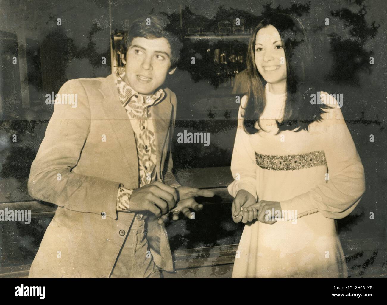 Die italienischen Sänger Gianni Morandi und Rosanna Fratello, 1960er Stockfoto