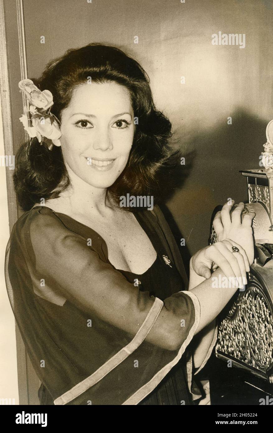 Italienische Bühnen-, Film- und Fernsehschauspielerin Maria Grazia Spina, 1970er Jahre Stockfoto