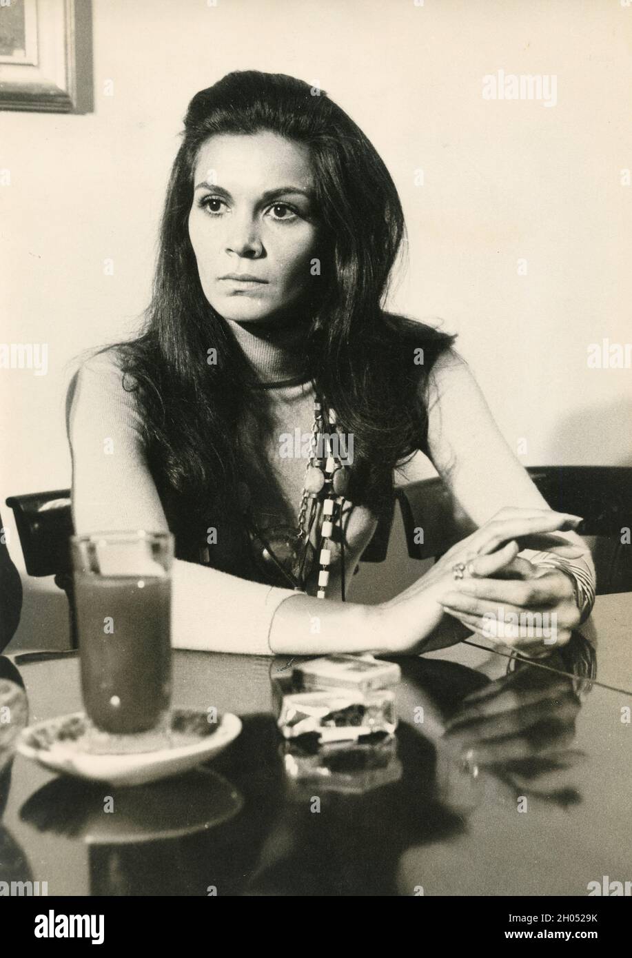 Die brasilianische Schauspielerin Florinda Bolkan, 1970er Jahre Stockfoto