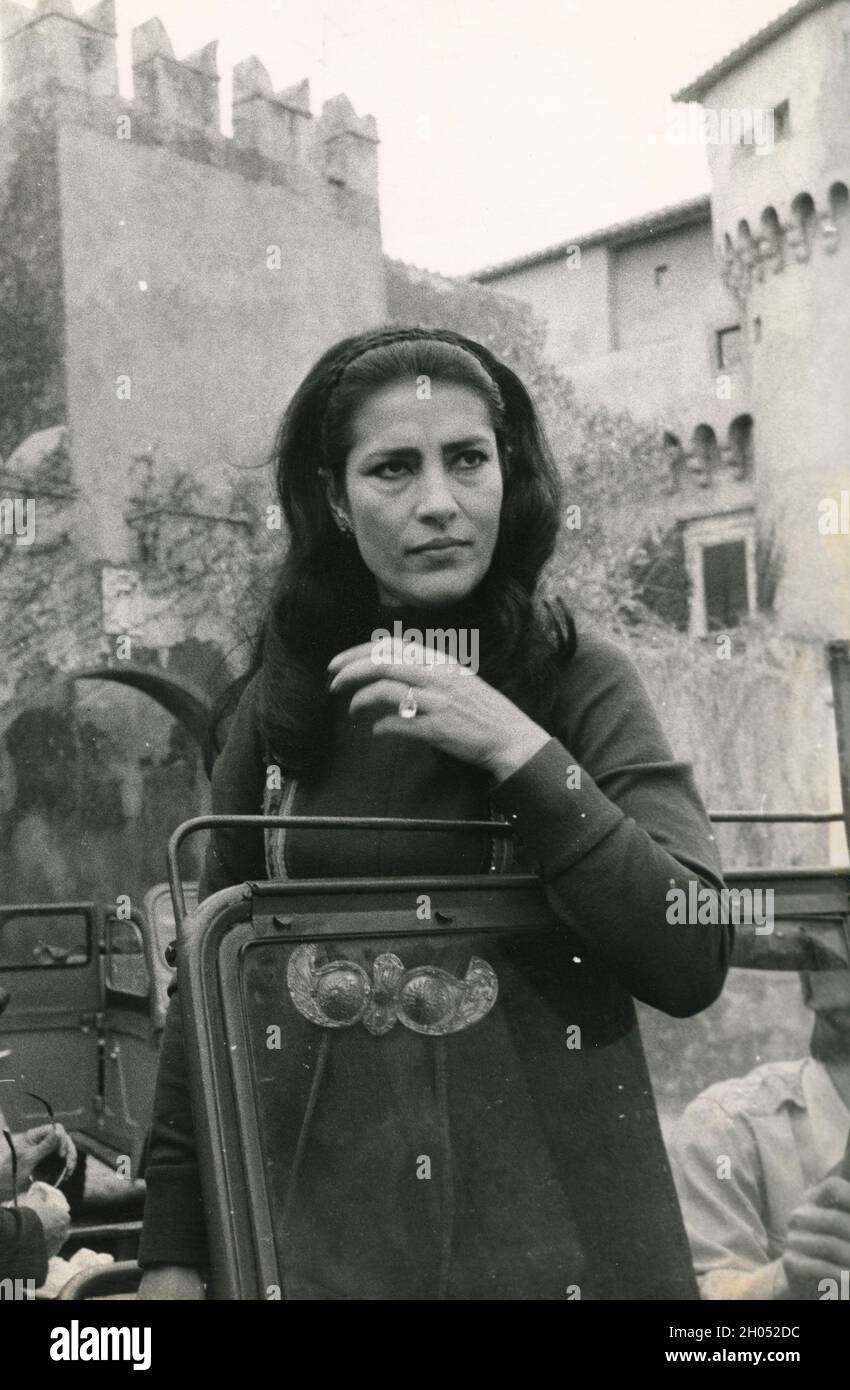 Die griechische Schauspielerin Irene Papas, 1989 Stockfoto