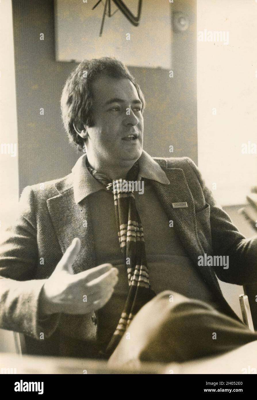 Der italienische Regisseur und Drehbuchautor Bernardo Bertolucci, 1970er Jahre Stockfoto