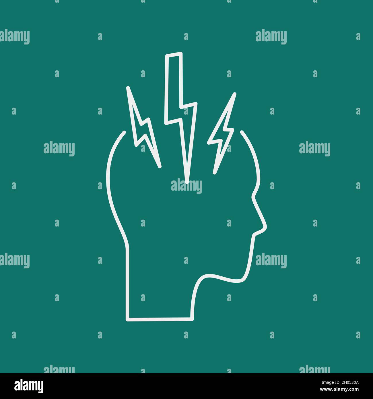 Symbole für die Linie Psychotherapie und Psychologie. Einfach Stock Vektor