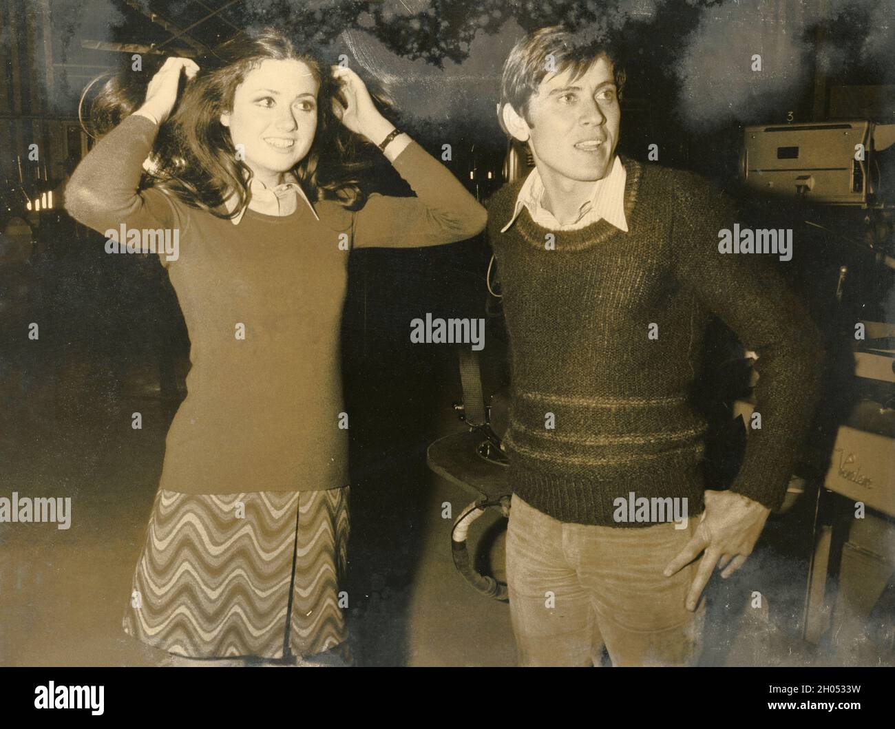 Die italienischen Sänger Gianni Morandi und Gigliola Cinquetti, 60er Jahre Stockfoto