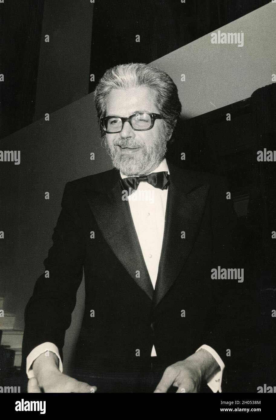 Italienischer Theaterautor und Regisseur Luigi Squarzina, 1970er Jahre Stockfoto