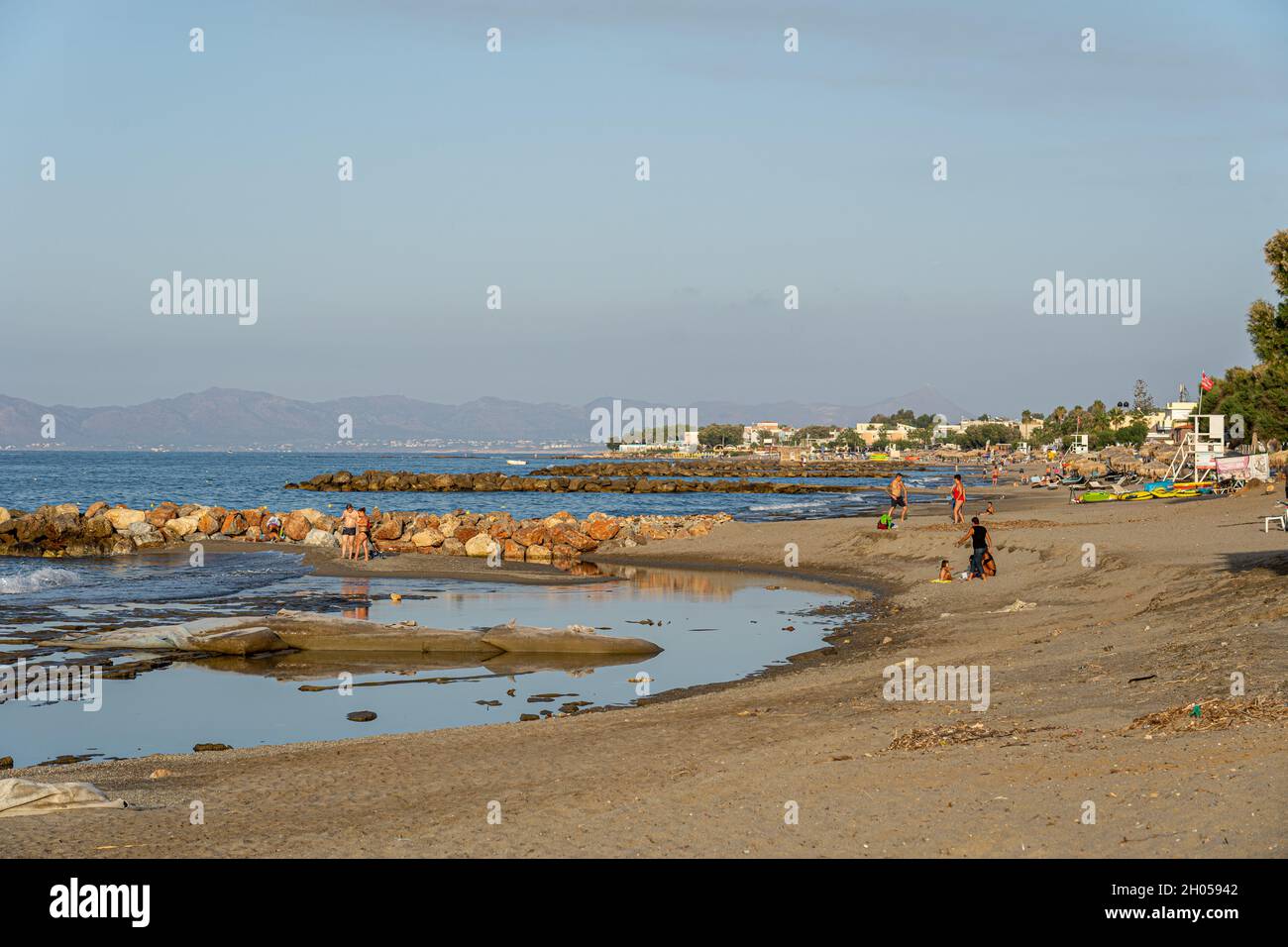 Troulakis Beach auf Kreta, Griechenland Stockfoto
