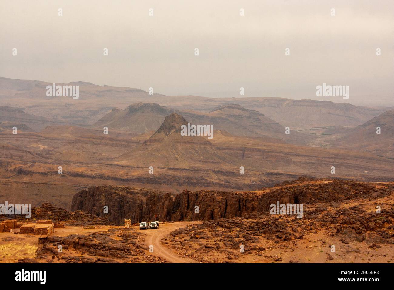 Sahara Desert Landscape fotografiert in Marokko Stockfoto
