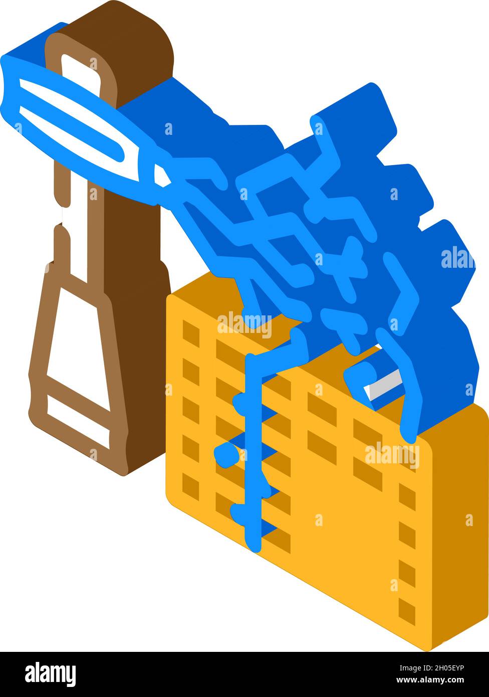 Abbildung des isometrischen Symbolvektors elektromagnetischer Geräte Stock Vektor