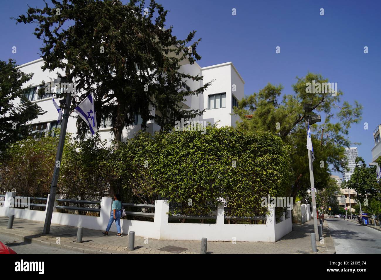 29 Idelson Street, Tel Aviv das Liebling Haus - The White City Center wurde von der Stadtverwaltung Tel Aviv-Yafo und der deutschen Regierung in einem gegründet Stockfoto