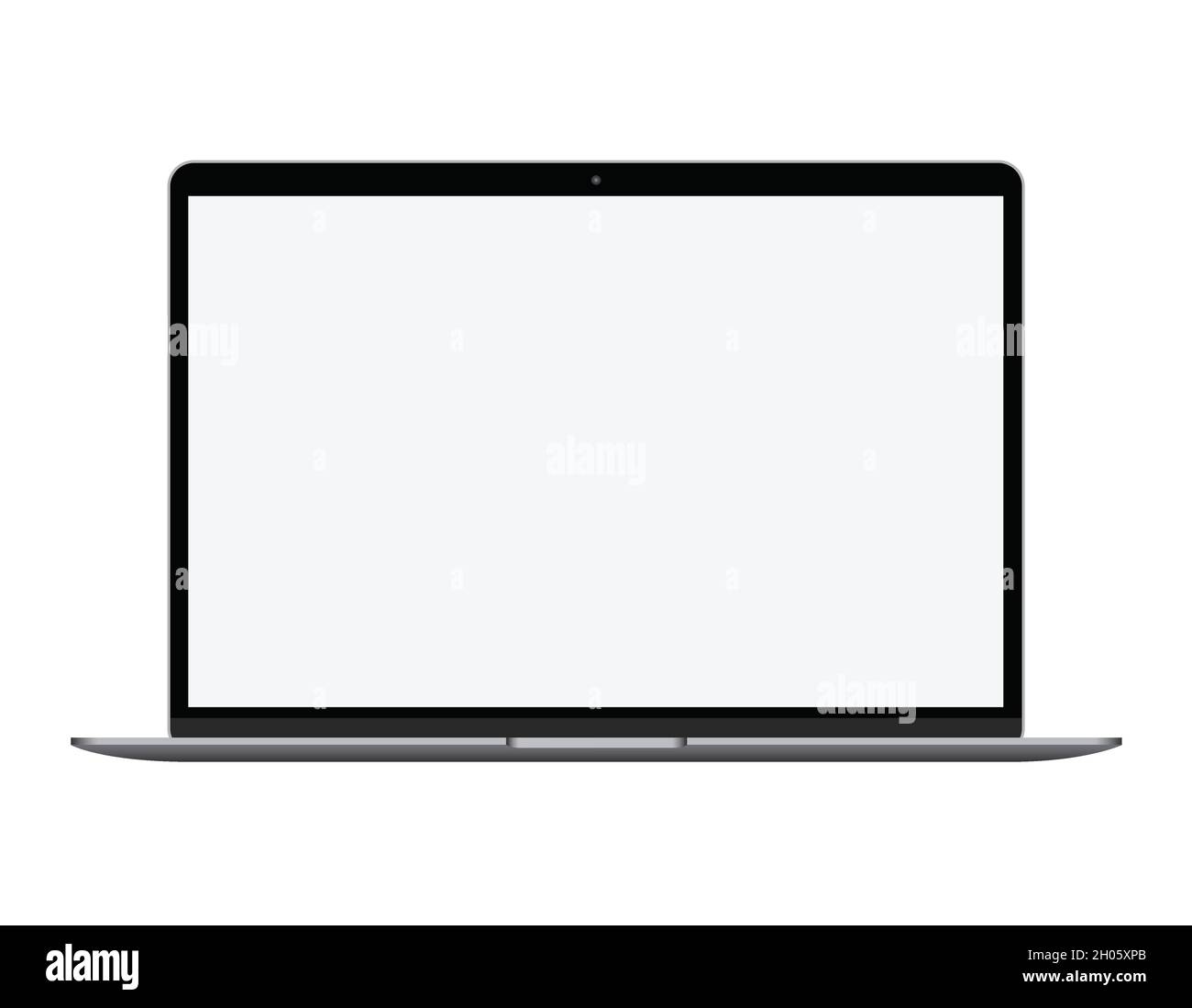Modernes neues Modell macbook Air Space grau Notebook, flaches Design Laptop Vektor Stock Illustration Stock Vektor