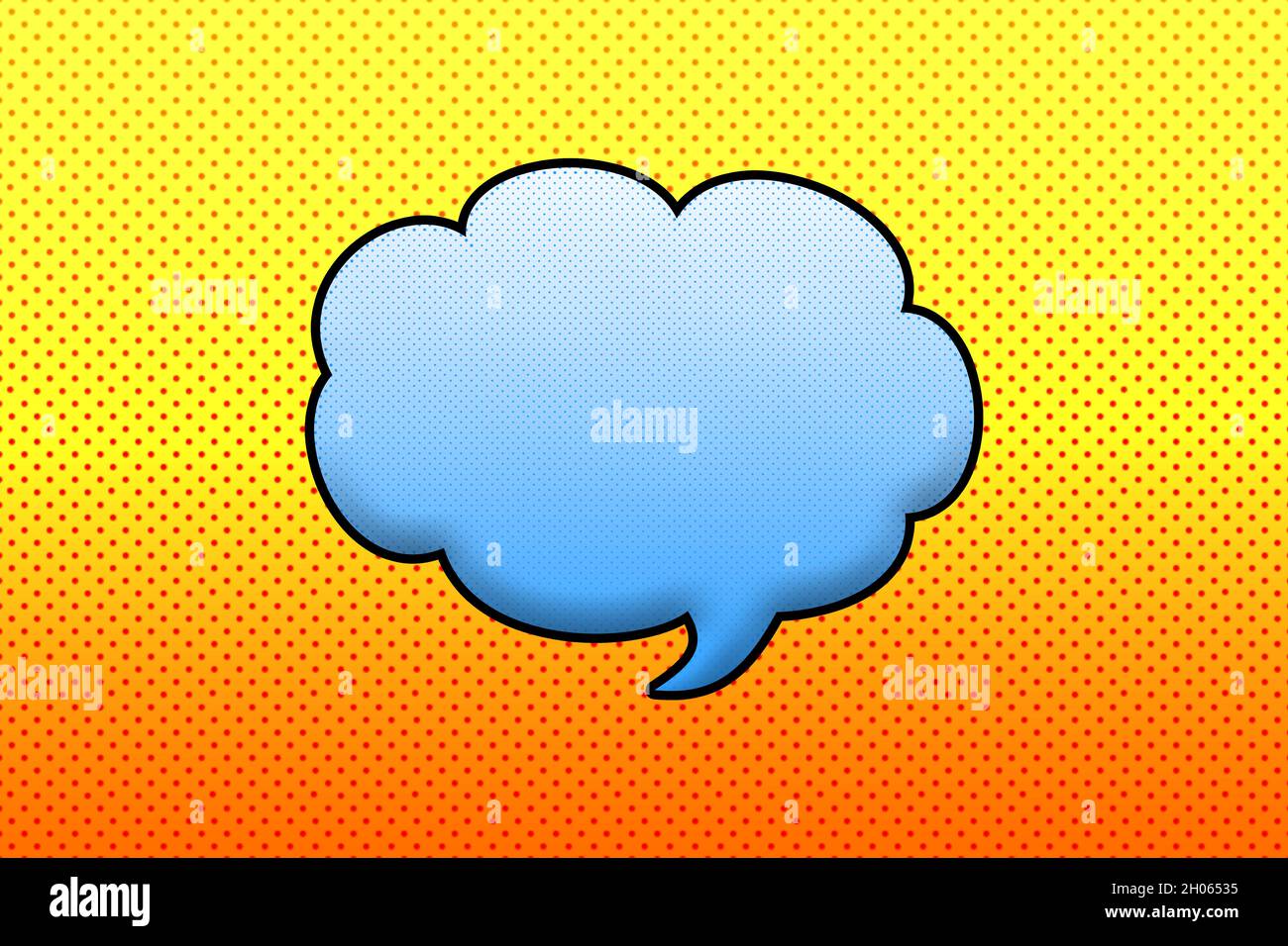 Sprechblase im Pop-Art-Stil Stockfoto