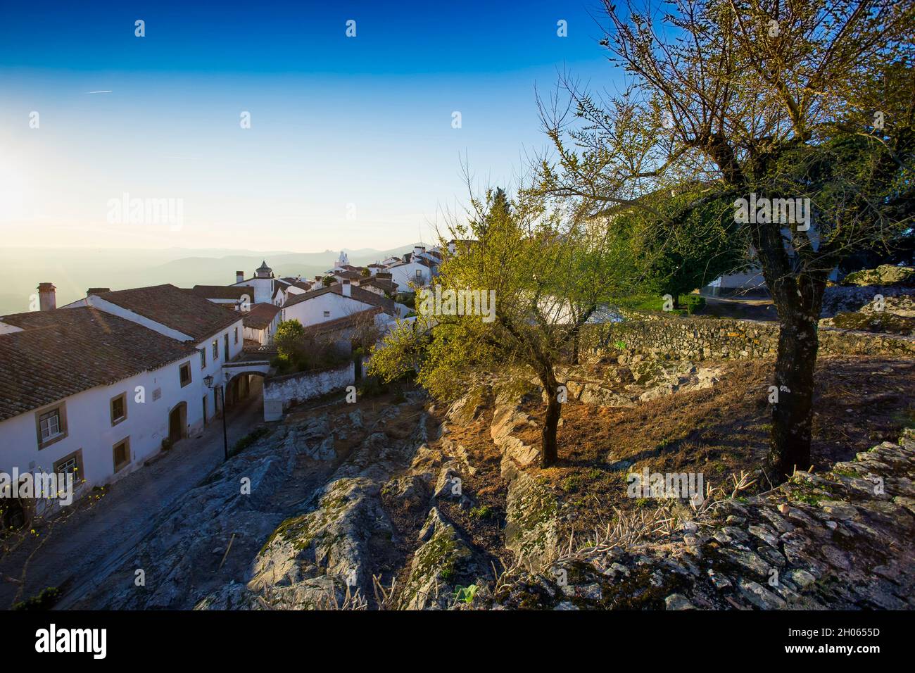 Portugal, Provinz Alto Alentejo: Das befestigte Dorf Marvao Stockfoto