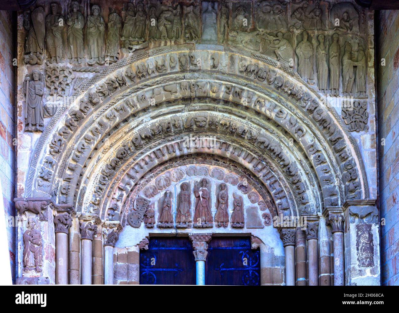 Das romanische Kloster Leyre San Salvador, Navarra. Spanien Stockfoto
