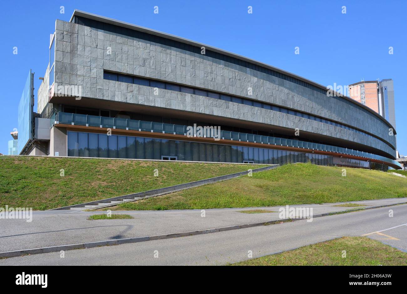 Turin, Piemont, Italien -10-10-2021- das Äußere des Nationalen Automobilmuseums (Museo Nazionale dell'Automobile). Stockfoto