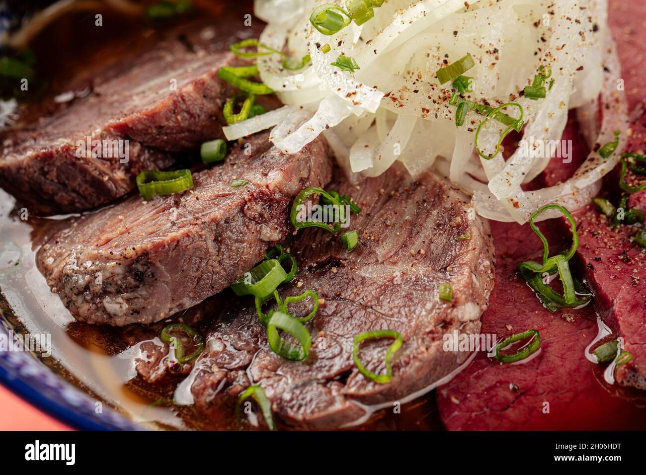 Japanischer kumamoto shio Ramen mit Pferdefleisch Stockfoto
