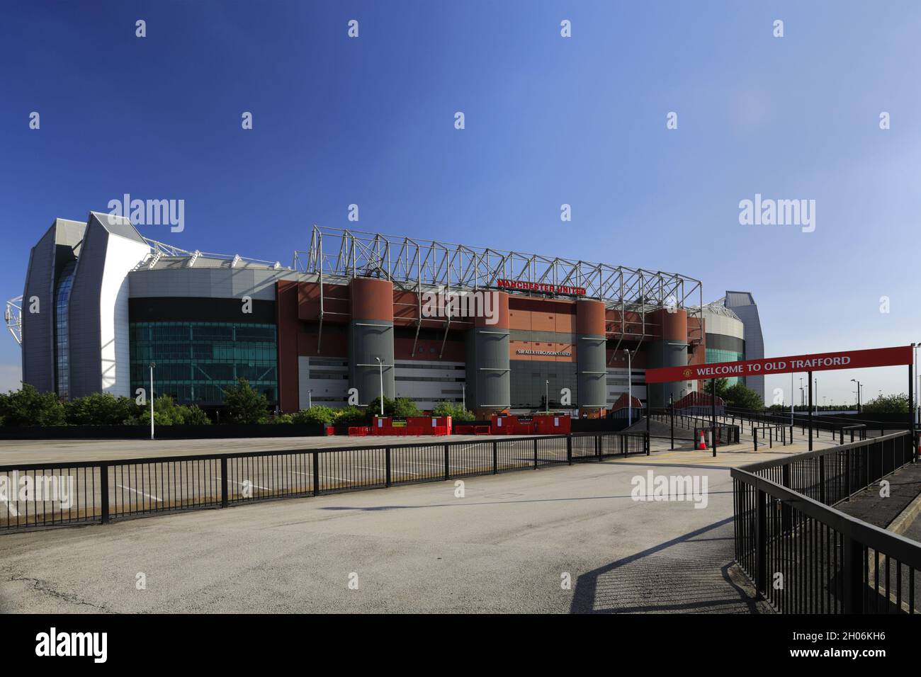 Manchester United's Old Trafford Ground, Manchester, England, Großbritannien Stockfoto