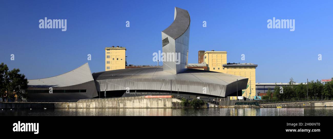 Das Imperial War Museum North, Trafford Wharf Rd, Trafford Park, Stretford, Manchester, Lancashire, England, Großbritannien Stockfoto