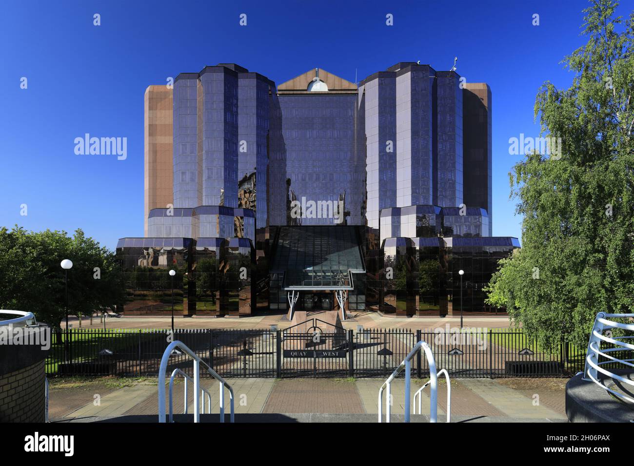 Das Quay West-Gebäude, Trafford Wharf Rd, Manchester, Lancashire, England, VEREINIGTES KÖNIGREICH Stockfoto