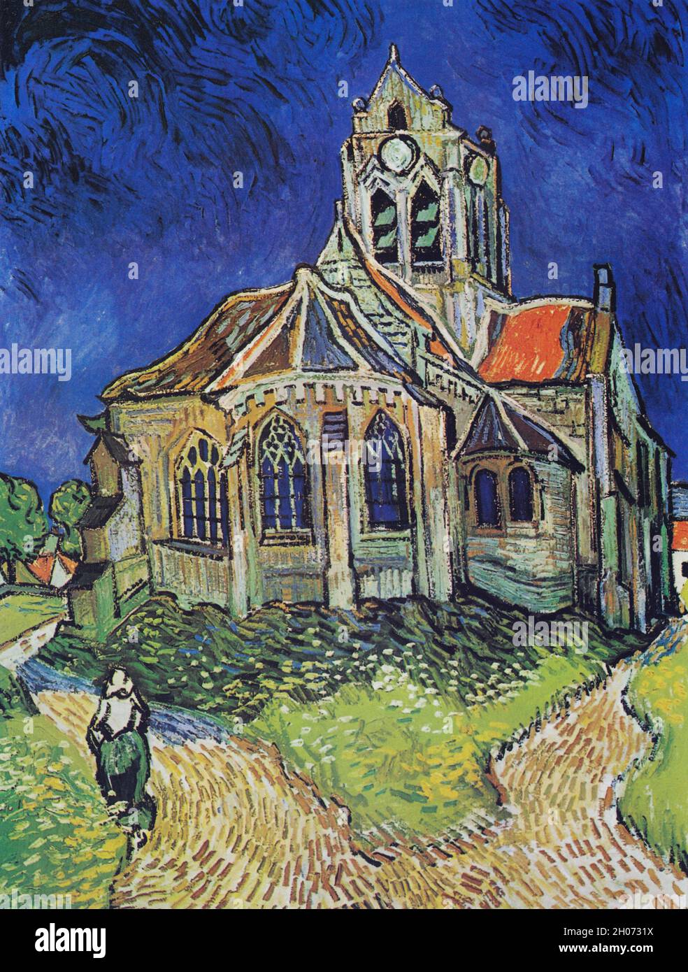 Vincent van Gogh die Kirche von Auvers (1890). Stockfoto