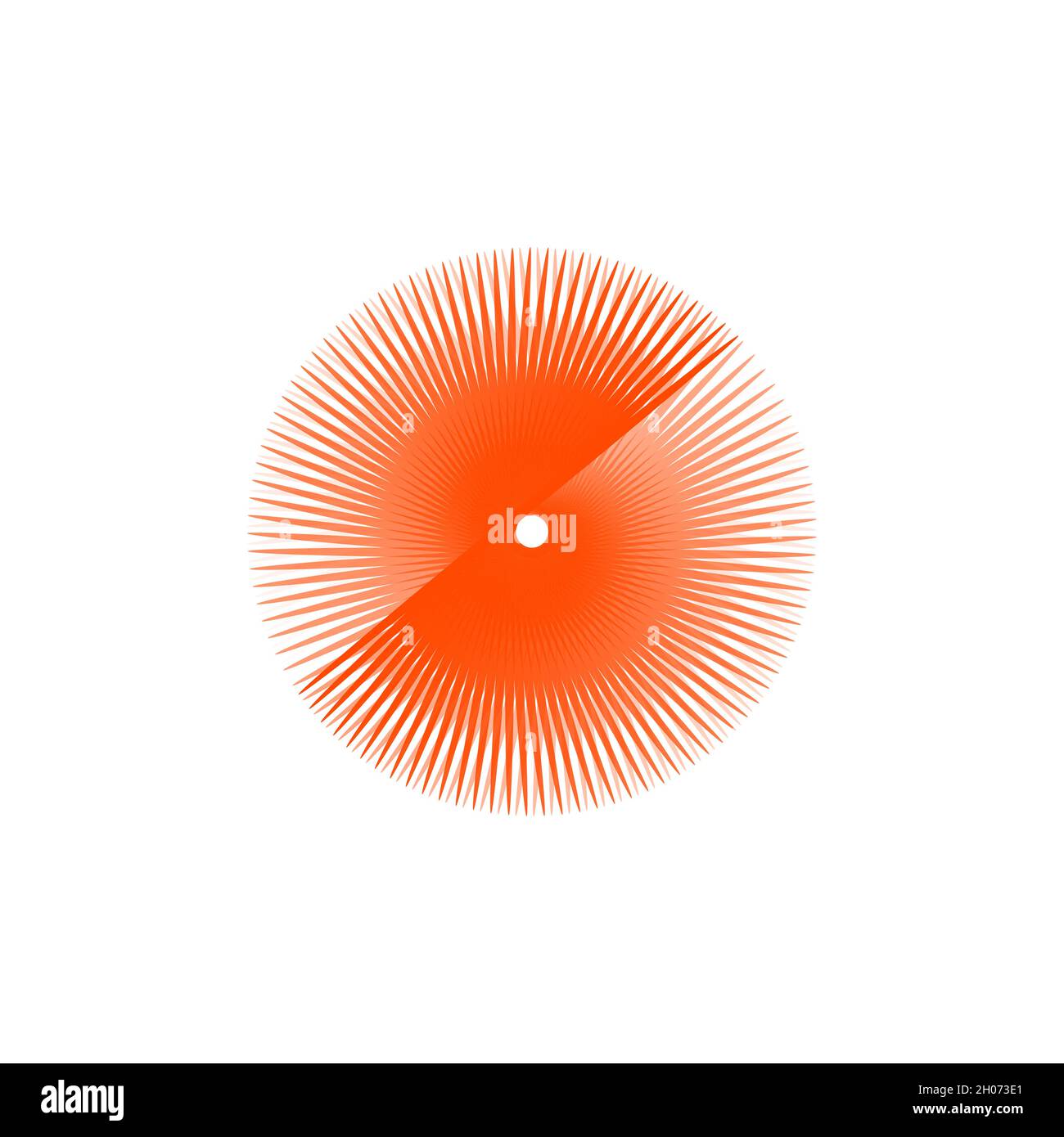 Kreative Vektordarstellung von geometrischen Sonnenstrahlen. Stock Vektorgrafik isoliert auf weißem Hintergrund. Stock Vektor