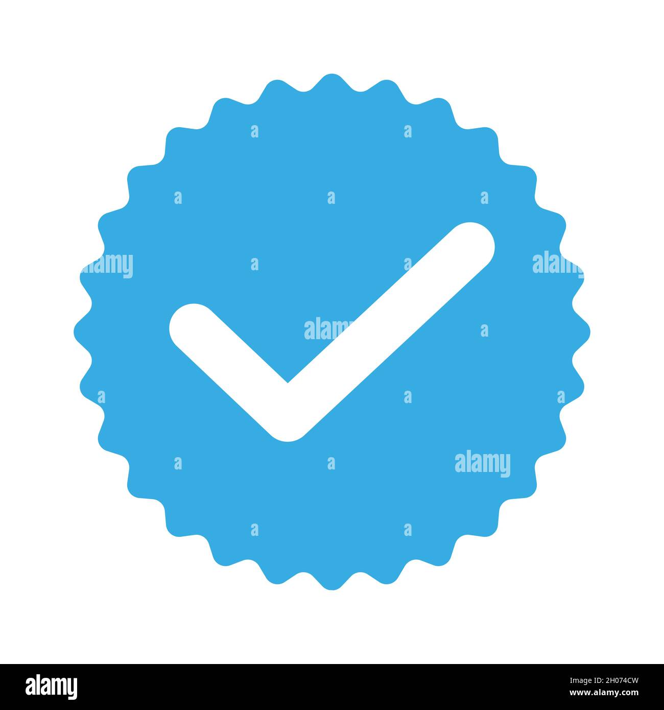 Blaue Abbildung des Verifikationssymbols für Vektormaterial. Stock Vektor Blaue Abbildung des Verifikationssymbols für Vektormaterial. Stock Vektor