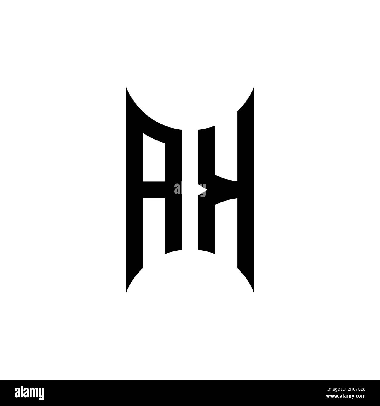 AJ Monogram – Vorlage für geometrische Formen. Monogram Initial Design Vector auf isoliertem Hintergrund Stock Vektor