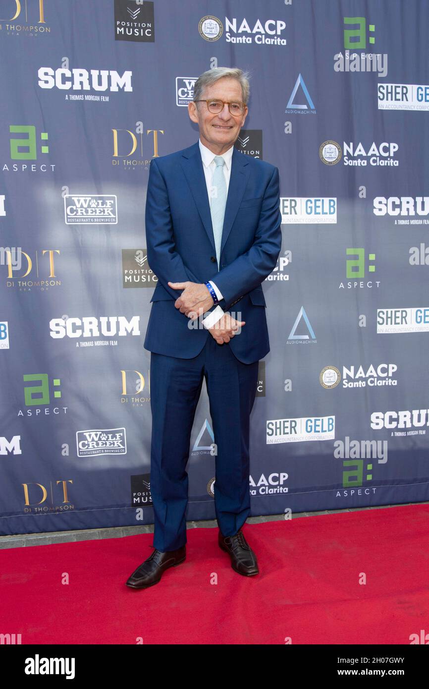 Lawrence Aldridge nimmt am 10. Oktober 2021 an der Square Zero Films Weltfilmpremiere von SCRUM im Newall Laemmle Theatre, Newhall CA Teil Stockfoto