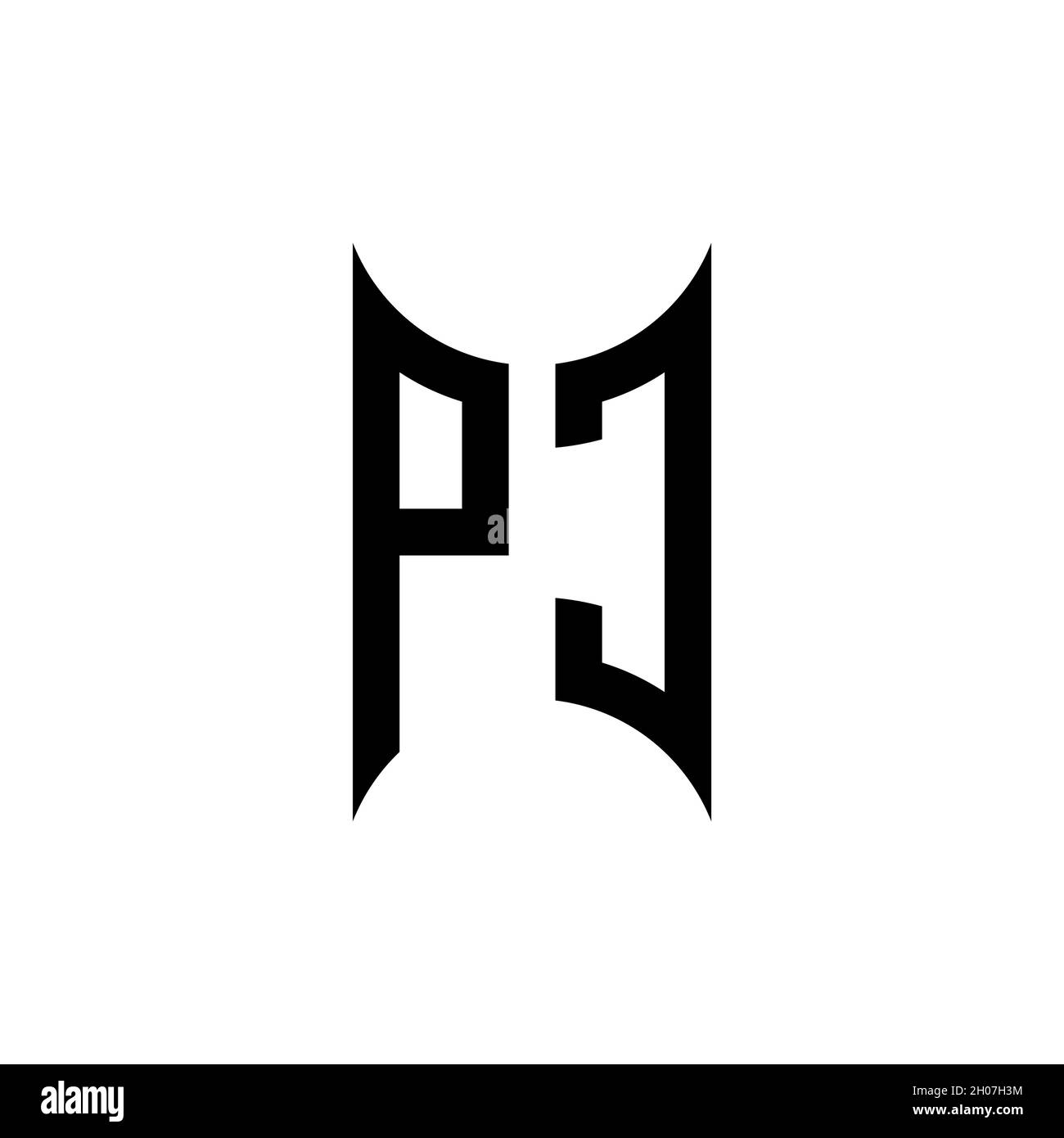 OC Monogram – Vorlage für geometrische Formen. Monogram Initial Design Vector auf isoliertem Hintergrund Stock Vektor
