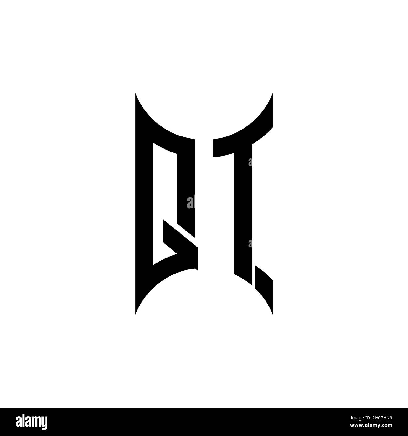 PS Monogram – Vorlage für geometrische Formen. Monogram Initial Design Vector auf isoliertem Hintergrund Stock Vektor