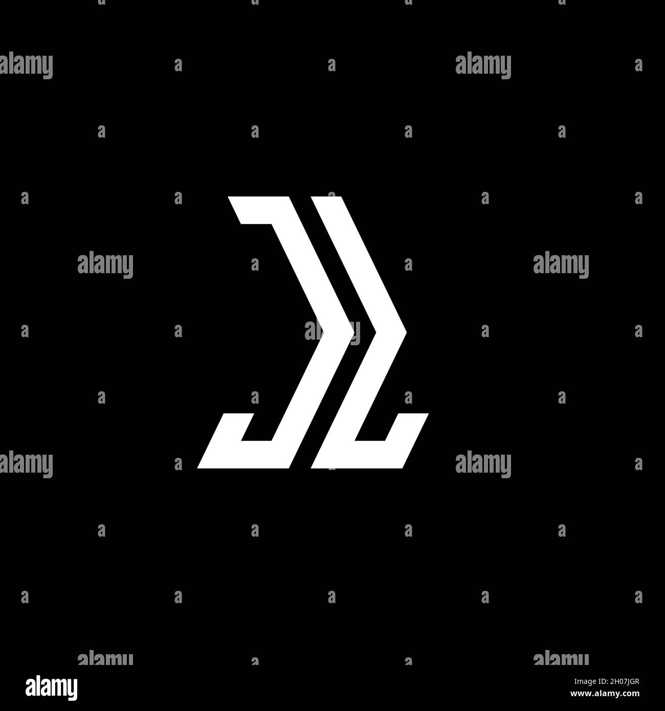 JL Monogram – Vorlage für geometrische Formen. Monogram Initial Design Vector auf isoliertem Hintergrund Stock Vektor