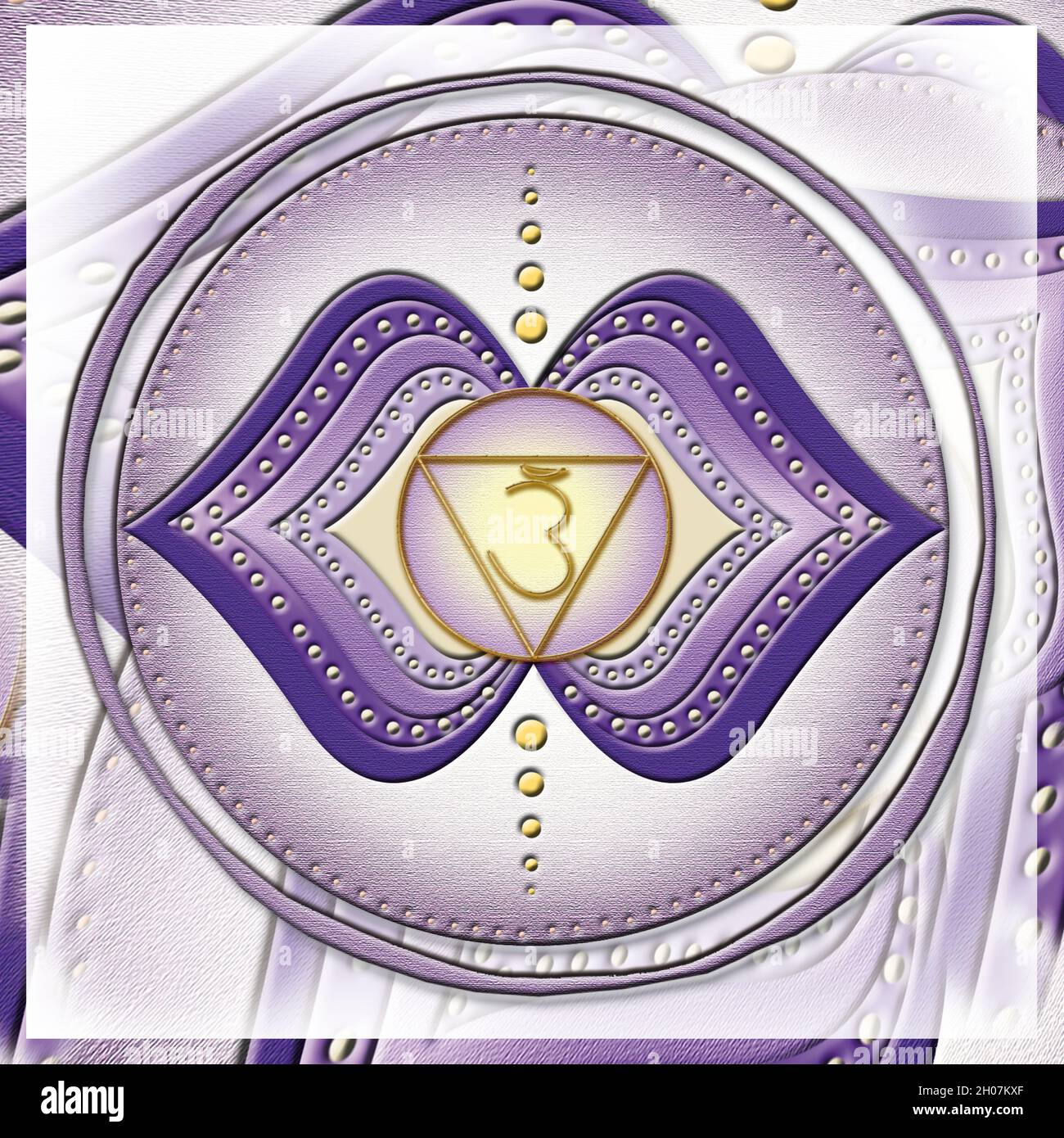 Chakra des dritten Auges - AJNA - Intuition, Klarheit, Meditation, Vertrauen - 'Ich SEHE' Stockfoto