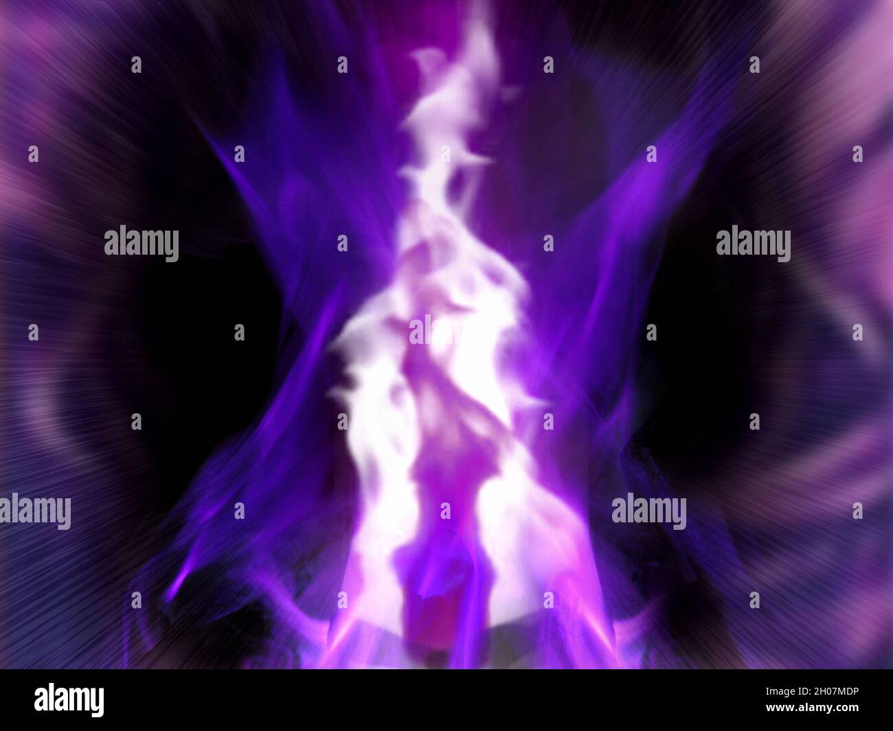 Die violette Flamme von Saint Germain (Göttliche Energie und Transformation) Stockfoto