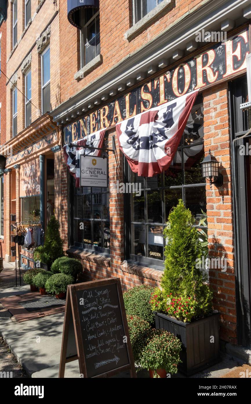 Cold Spring ist ein historisches Dorf am Hudson River im US-Bundesstaat New York Stockfoto