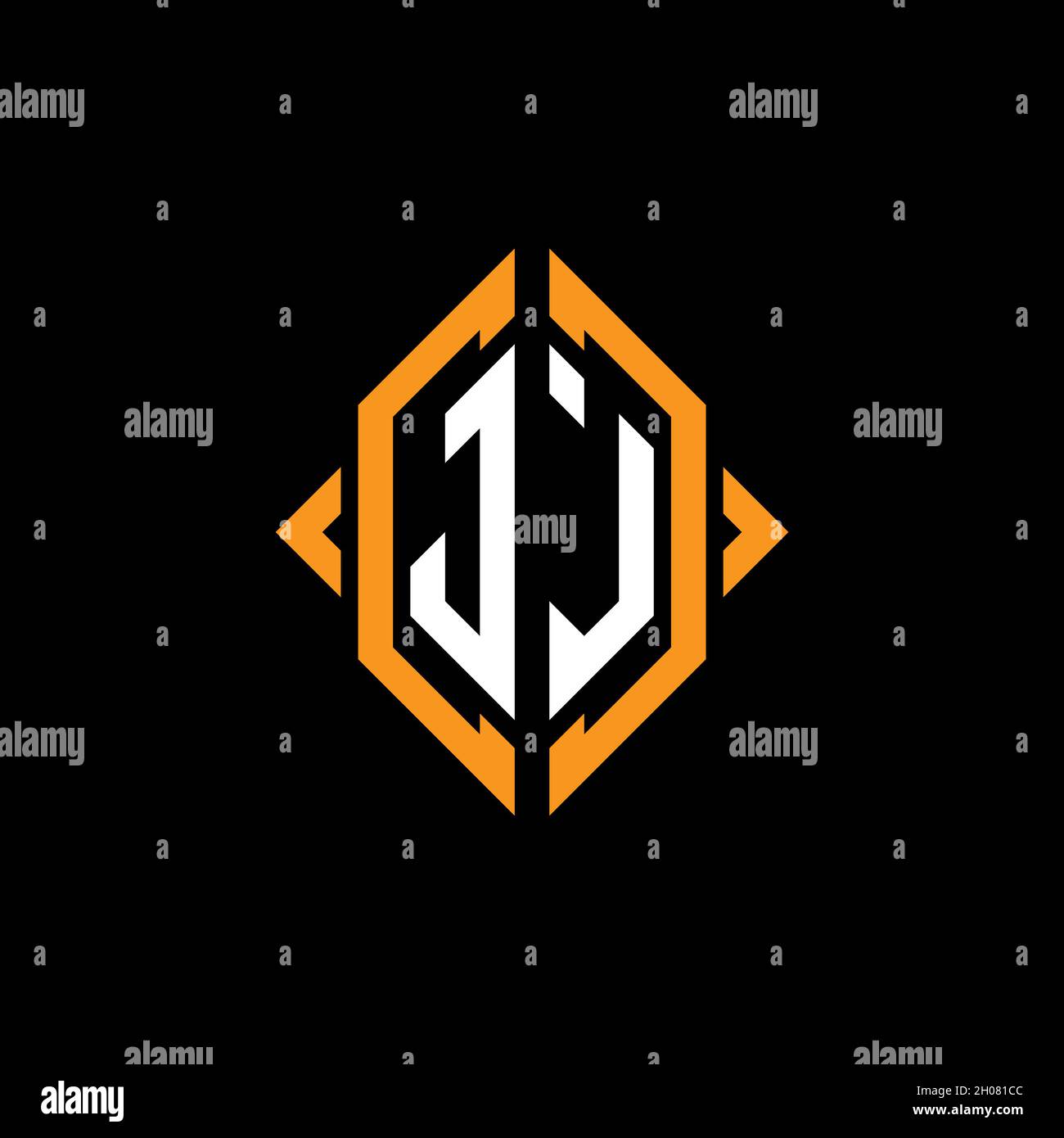 JL Monogram – Vorlage für geometrische Formen. Monogram Initial Design Vector auf isoliertem Hintergrund Stock Vektor