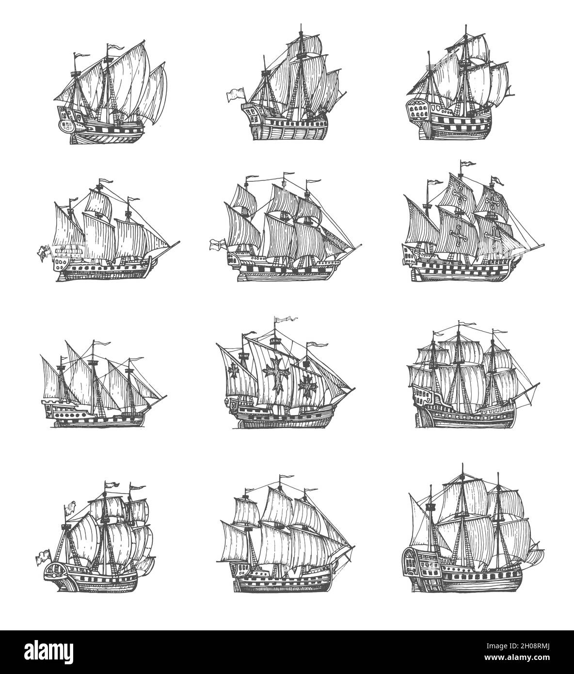 alte-historische-marineschiffe-stock-vektorgrafiken-kaufen-alamy