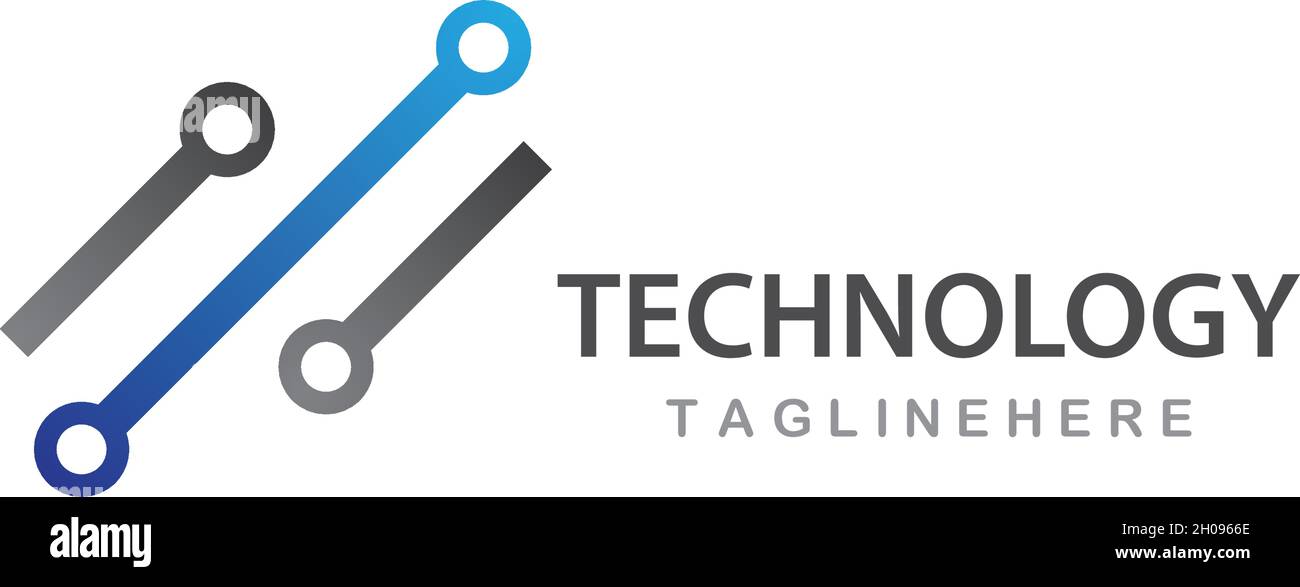 Vektorvorlage für das Logo der Schaltungstechnik Stock Vektor