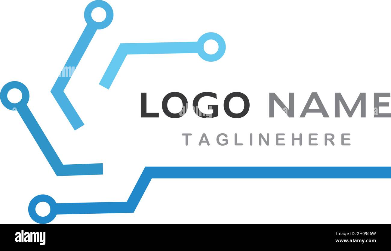 Vektorvorlage für das Logo der Schaltungstechnik Stock Vektor