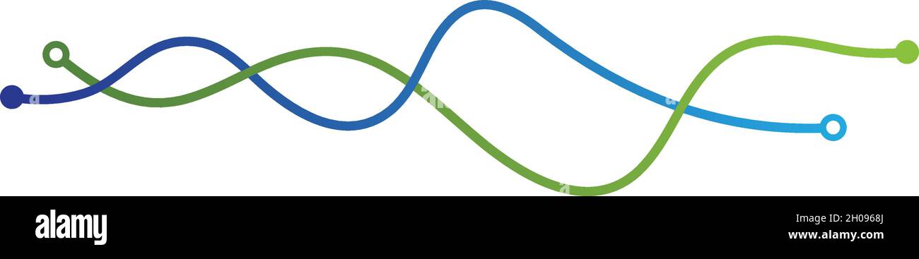 Vektorvorlage für das Logo der Schaltungstechnik Stock Vektor