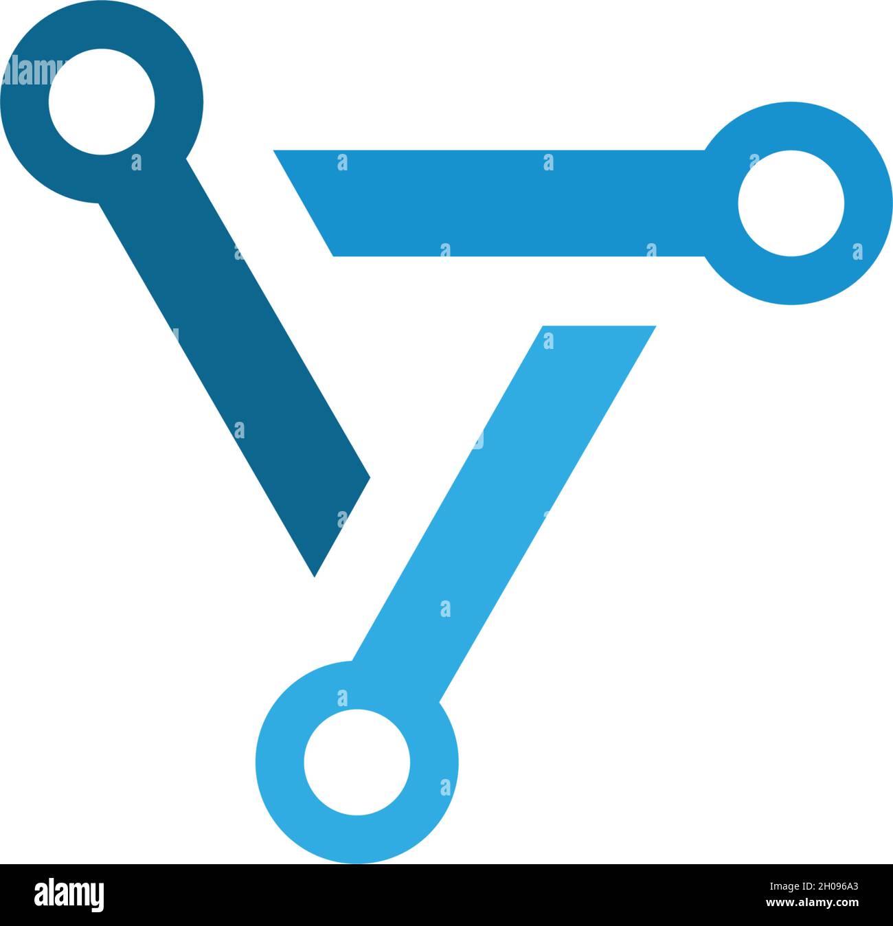 Vektorvorlage für das Logo der Schaltungstechnik Stock Vektor