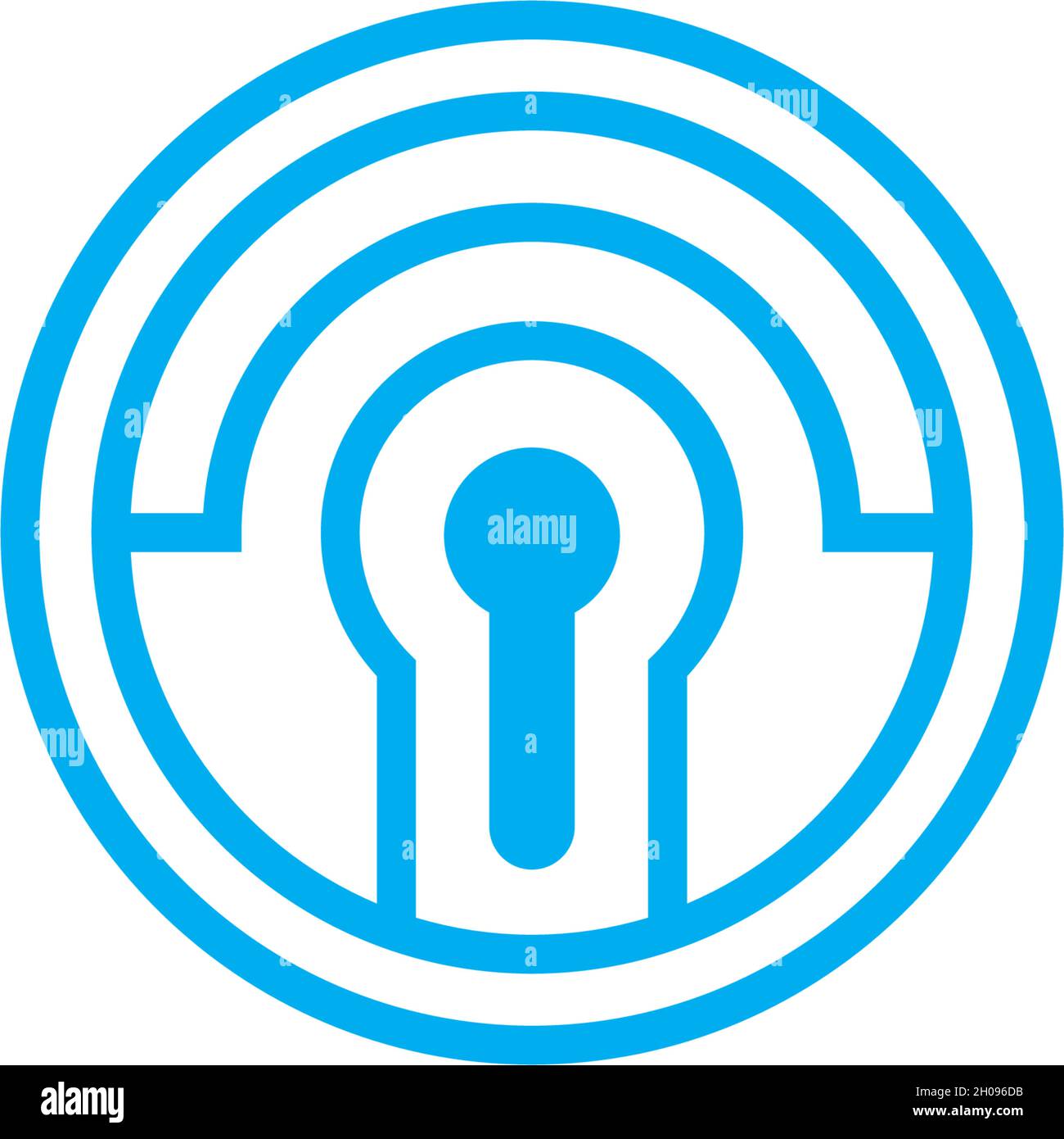 Vektorvorlage für das Logo der Schaltungstechnik Stock Vektor