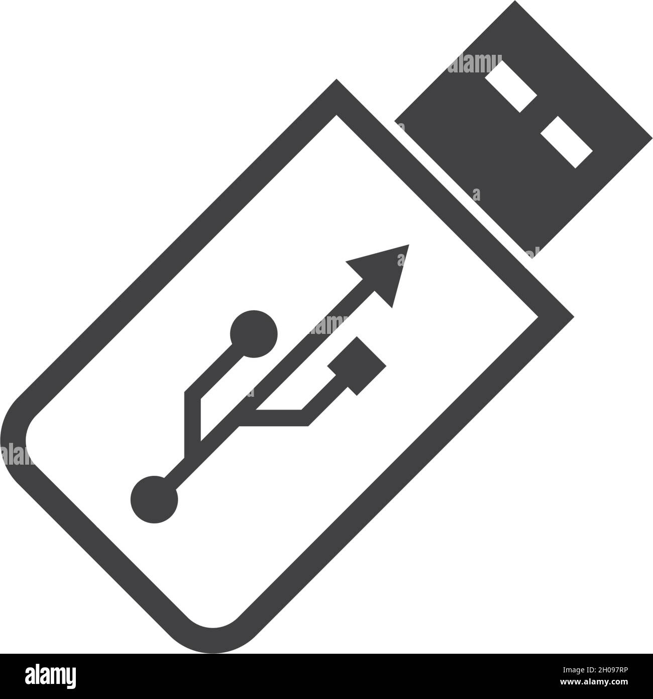 USB-Datentransfer-Logo-Vektorvorlage Stock Vektor