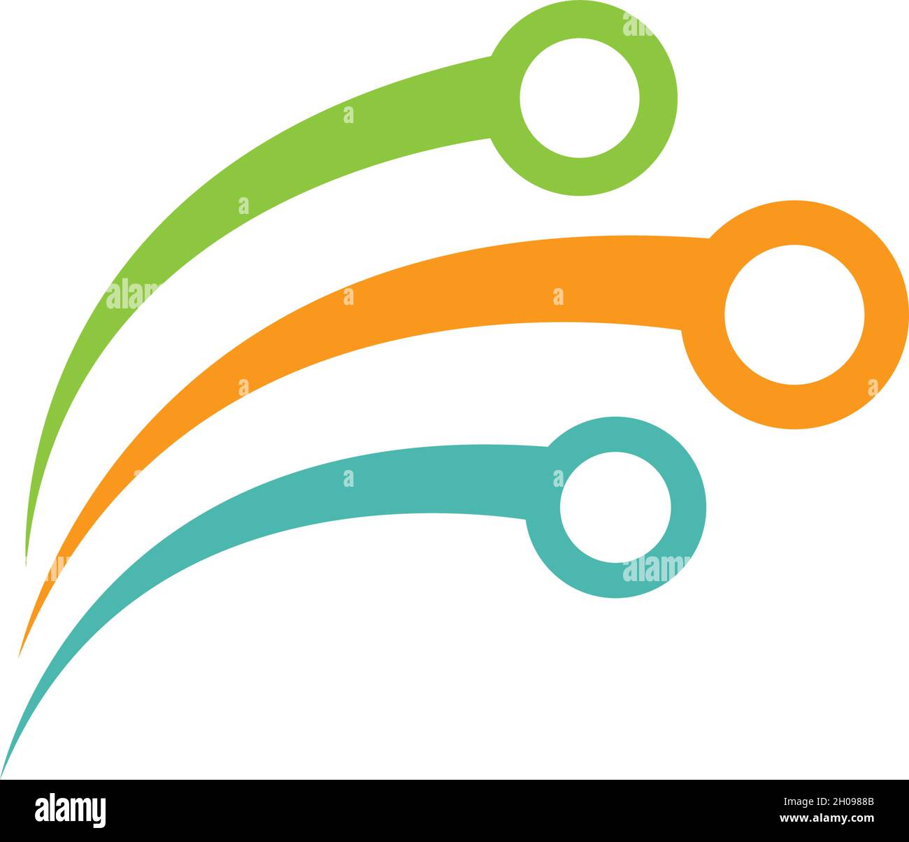 Vektorvorlage für das Logo der Schaltungstechnik Stock Vektor