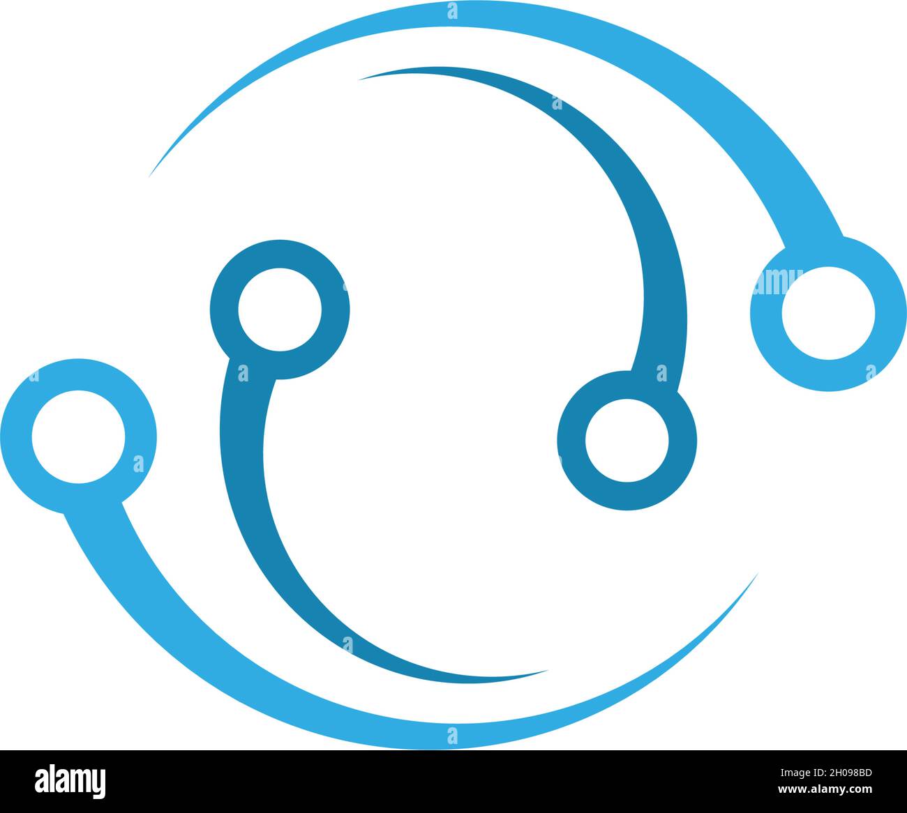 Vektorvorlage für das Logo der Schaltungstechnik Stock Vektor