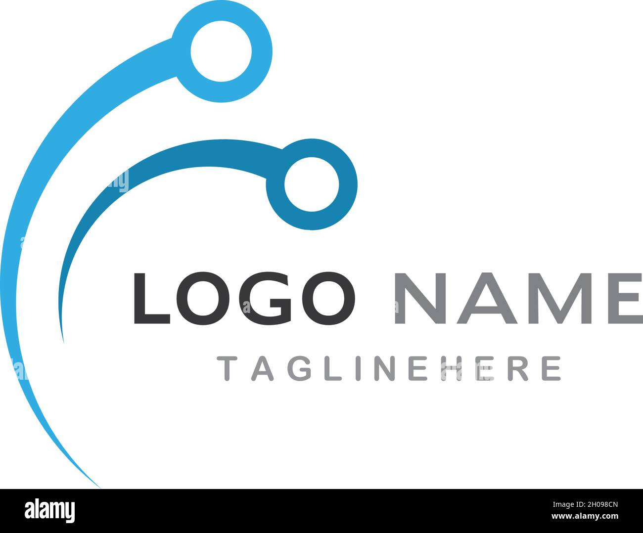 Vektorvorlage für das Logo der Schaltungstechnik Stock Vektor